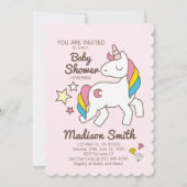 Schattigee regenboog eenhoorn en sterren diamanten kaart (Voorkant)