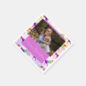 Schattigee regenboog eenhoorn foto servet (Hoek)