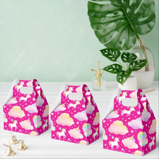 Schattigee regenboog eenhoorn magische girly verja bedankdoosjes (Meervoudige)