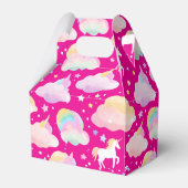 Schattigee regenboog eenhoorn magische girly verja bedankdoosjes (Achterkant)