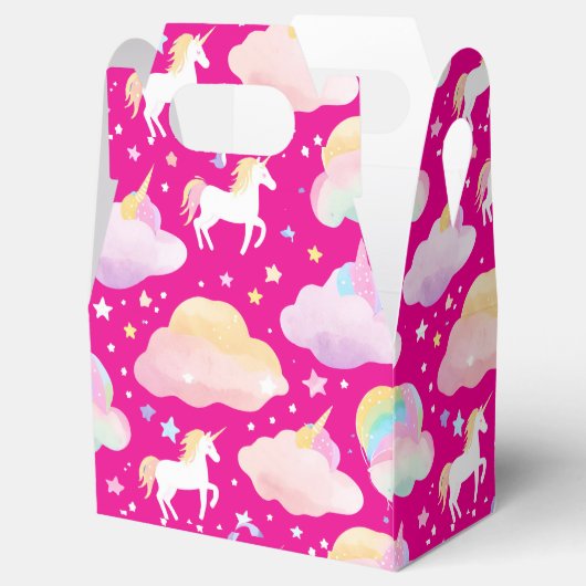 Schattigee regenboog eenhoorn magische girly verja bedankdoosjes (Geopend)