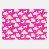 Schattigee regenboog eenhoorn magische girly verja inpakpapier vel (Voorkant)