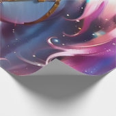 Schattigee regenboog eenhoorn verjaardagscadeau wr cadeaupapier (Hoek)