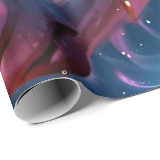 Schattigee regenboog eenhoorn verjaardagscadeau wr cadeaupapier (Rol Hoek)