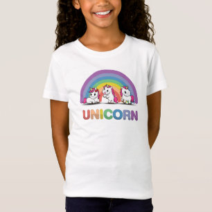 Schattigee regenboog eenhoorns t-shirt