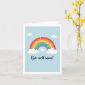Schattigee regenboog en hart worden snel gezond Gr Kaart (Gele Bloem)