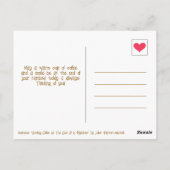 Schattigee regenboog en koffie glimlachen denken a briefkaart (Achterkant)