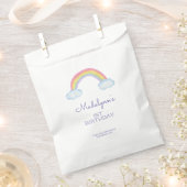 Schattigee Regenboog en Wolken Kinderverjaardag Bedankzakje (Geknipt)