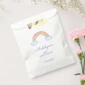 Schattigee Regenboog en Wolken Kinderverjaardag Bedankzakje (Gezegeld)