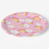 Schattigee regenboog en wolken Papier Bord (Gekanteld)