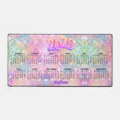 Schattigee regenboog faux glitter Monogram 2025 ka Bureaumat (Voorkant)