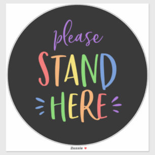Schattigee regenboog gelieve te staan hier grote v sticker