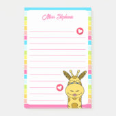 Schattigee regenboog Giraffe met harten leraar naa Post-it® Notes (Voorkant)