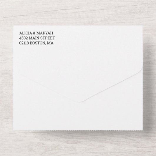 Schattigee regenboog gradiënt liefde is liefde bru all in one uitnodiging (Achterkant)