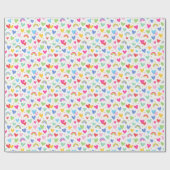 Schattigee regenboog harten sterren vieren Valenti Cadeaupapier (Vlak)