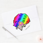 Schattigee Regenboog Hedgehog met Bow Stickers (Envelop)