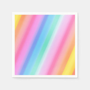 Schattigee regenboog heldere en kleurrijke verjaar servet