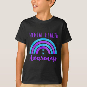 Schattigee regenboog Inspirerend psychische aandoe T-shirt