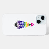 Schattigee regenboog kerstboom Initiaal toevoegen Case-Mate iPhone Case (Achterkant (horizontaal))