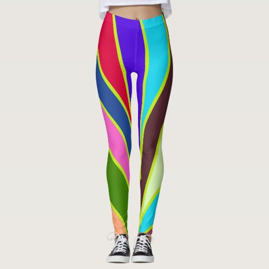 Schattigee regenboog kleurrijk "Ratti_Creative_Art Leggings (Voorkant)