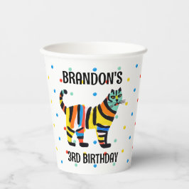 Schattigee regenboog kleurrijke Oerwoud tijger Ver Papieren Bekers