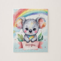 Schattigee regenboog Koala gepersonaliseerde Kinde