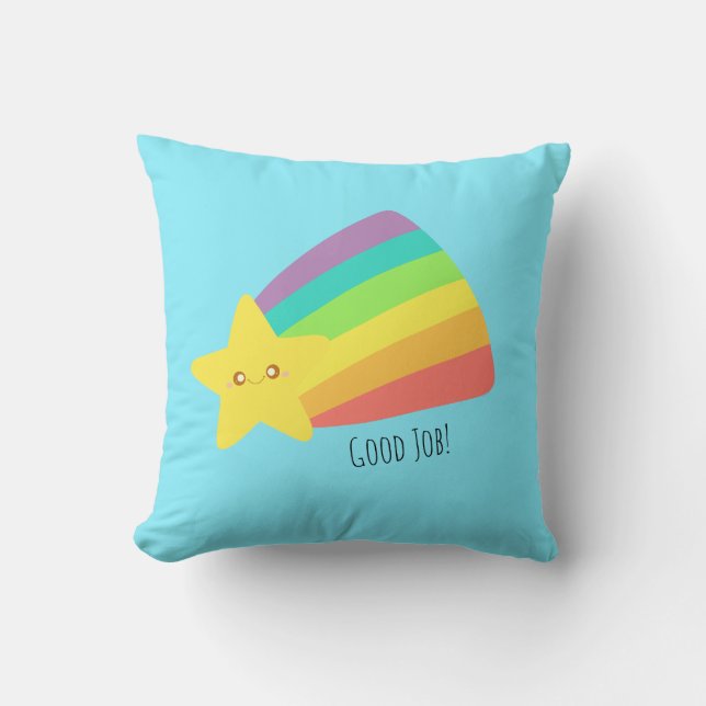 Schattigee regenboog kussen (Voorkant)