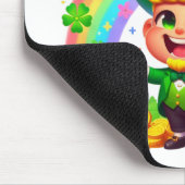 Schattigee Regenboog Leprechaun met Goud Muismat (Hoek)