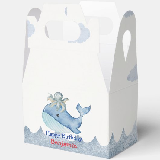 Schattigee regenboog octopus Walvis Verjaardagsfee Bedankdoosjes (Open)