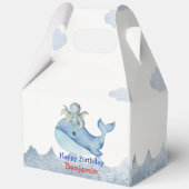 Schattigee regenboog octopus Walvis Verjaardagsfee Bedankdoosjes (Achterkant)