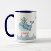 Schattigee regenboog octopus Walvis Verjaardagsfee Mok (Links)