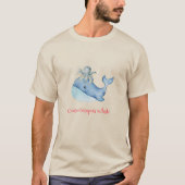 Schattigee regenboog octopus Walvis Verjaardagsfee T-shirt (Voorkant)