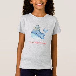 Schattigee regenboog octopus Walvis Verjaardagsfee T-shirt