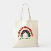 Schattigee regenboog ontwerp, Inspirerend citaten  Tote Bag (Achterkant)