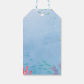 Schattigee regenboog Otter Scallops Verjaardagsfee Cadeaulabel (Achterkant)