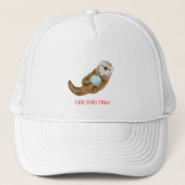 Schattigee regenboog Otter Scallops Verjaardagsfee Trucker Pet (Voorkant)