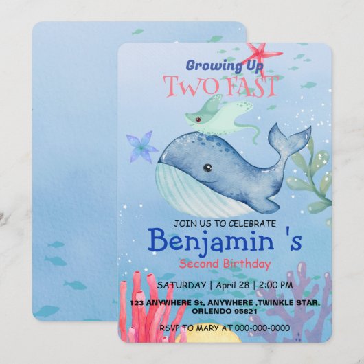 Schattigee regenboog pijlstaartrog Walvis 2e Verja Kaart (Voorkant / Achterkant)