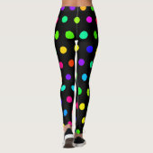 Schattigee regenboog polka dots patroon leggings (Achterkant)