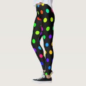 Schattigee regenboog polka dots patroon leggings (Links)