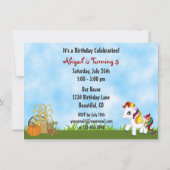 Schattigee regenboog Pony en schuur Herfst Paard V Kaart (Achterkant)