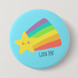 Schattigee regenboog ronde button 7,6 cm