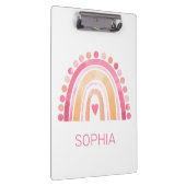 Schattigee regenboog, roze boho waterverf klembord (Rechts)