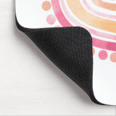 Schattigee regenboog, roze boho waterverf muismat (Hoek)