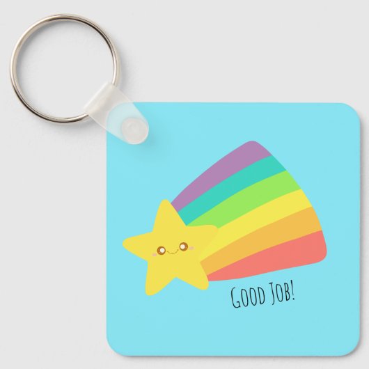 Schattigee regenboog sleutelhanger (Voorkant)