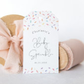 Schattigee Regenboog Sprinkles Baby Sprinkle Showe Cadeaulabel