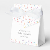 Schattigee regenboog strooit Baby strooidouche Bedankdoosjes (Voorkant Zijde)