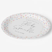 Schattigee regenboog strooit Baby strooidouche Papieren Bordje (Gekanteld)