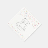 Schattigee regenboog strooit Baby strooidouche Servet (Hoek)