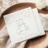 Schattigee regenboog strooit Baby strooidouche Servet