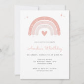 Schattigee Regenboog Waterverf 1e Verjaardag Kaart (Voorkant)